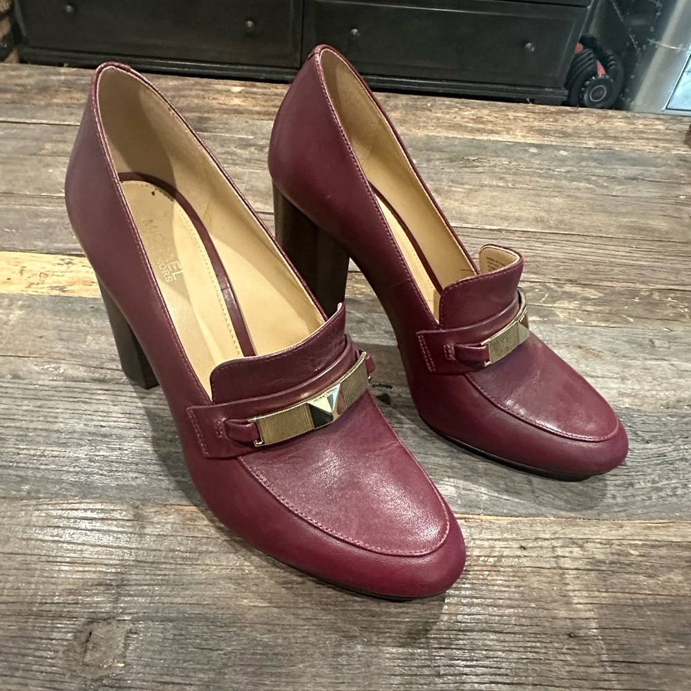 MICHAEL Michael Kors SHEILA Leather Loafer OXBLOOD Slip On